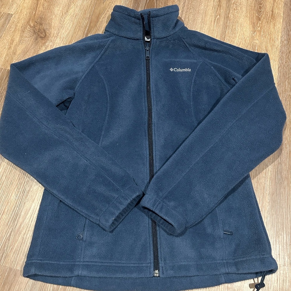 Columbia navy fleece zip up jacket